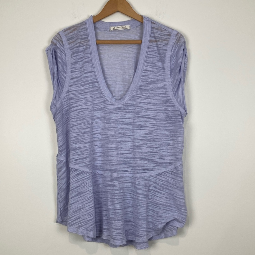 We the Free Baggy T-Shirt Purple Size Medium Free People
